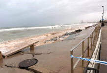 L’alcalde de Badalona reclama al Ministeri una actuació urgent, un cop passat el temporal, per recuperar el tram nord del passeig Marítim