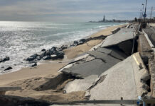 L’Ajuntament de Badalona, l’Estat i la Generalitat acorden com reconstruir el tram del passeig Marítim destrossat pel temporal Harry