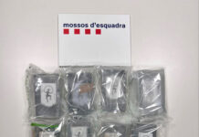 Els Mossos d’Esquadra detenen una persona amb més de 13 kg de cocaïna a Santa Coloma de Gramenet